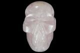 Polished Brazilian Rose Quartz Crystal Skull #95566-1